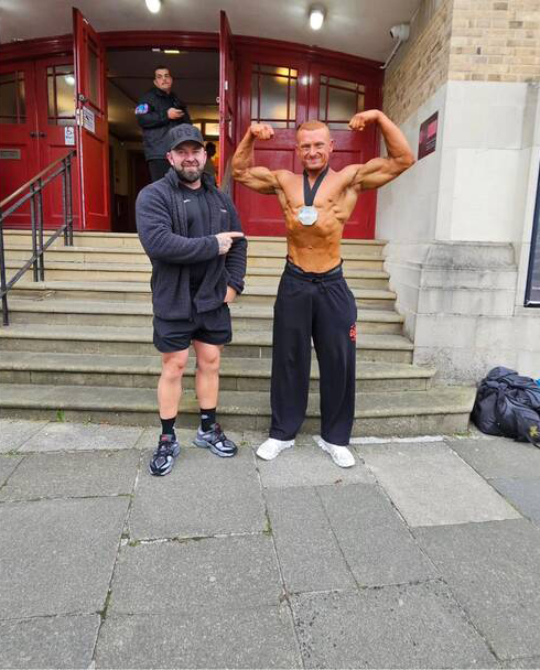 Coach and athlete post-competition